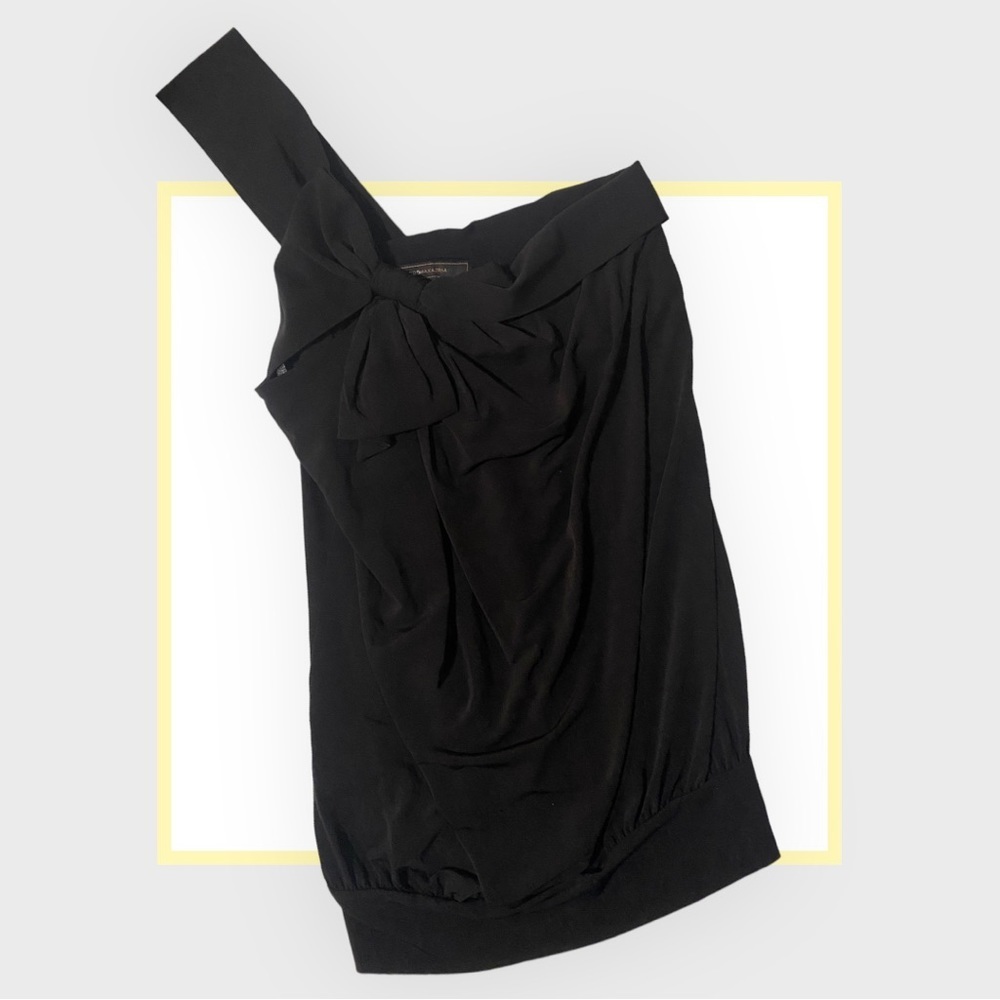 BCBG asymmetric bow tie top XS​​